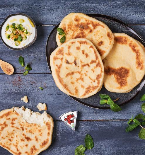 Recette cheese Naan à la Vache Qui Rit